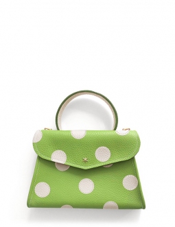 'Chantilly Pois' Sac à main Cuir Nappa Pomme & Or