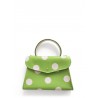 'Chantilly Pois' Nappa Leather handbag Apple Green & Gold