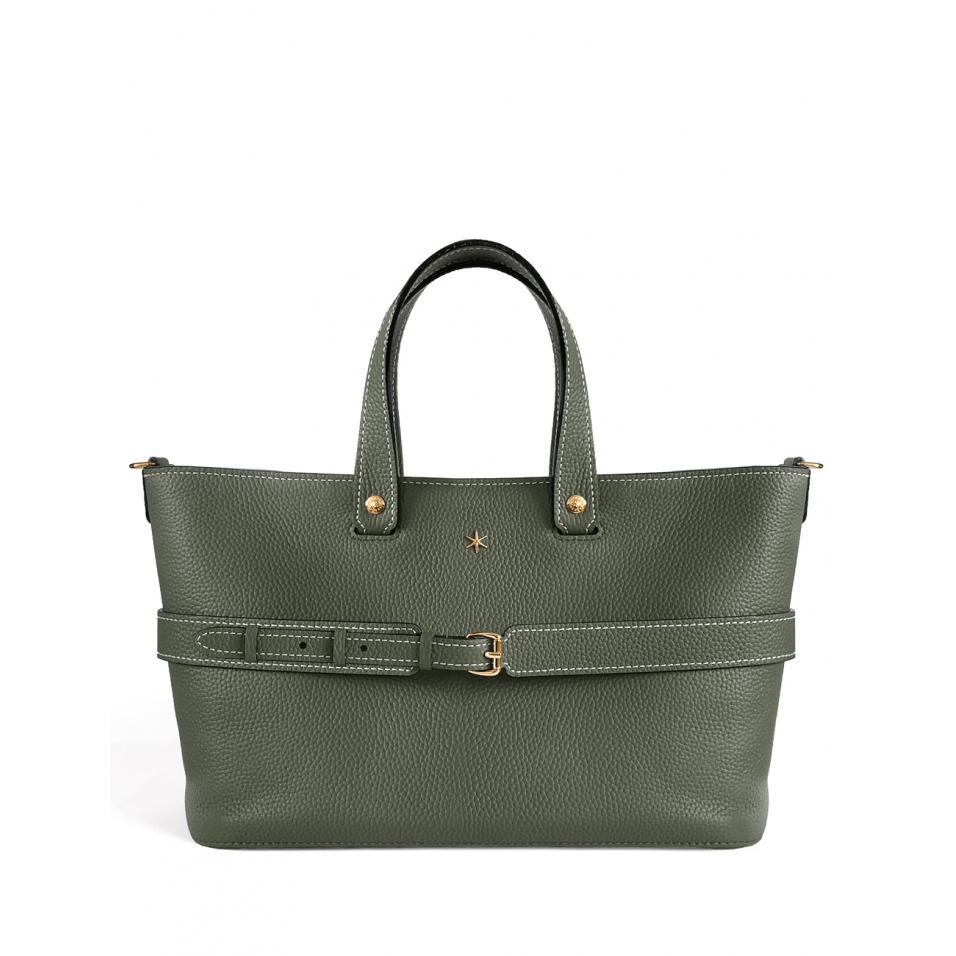 'Caravelle' Sac à main Cuir Nappa Taïga & Or