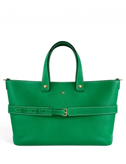 'Caravelle' Sac à main Cuir Nappa Lagon & Or