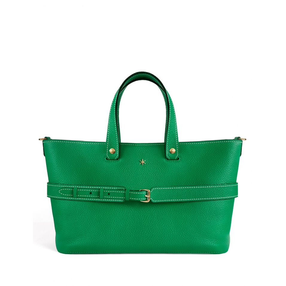 'Caravelle' Sac à main Cuir Nappa Lagon & Or
