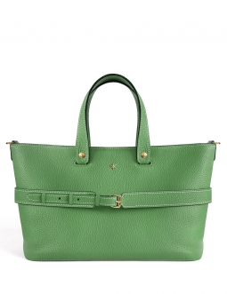 'Caravelle' Sac à main Cuir Nappa Asperge & Or