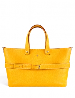 'Caravelle' Sac à main Cuir Nappa Miel & Or