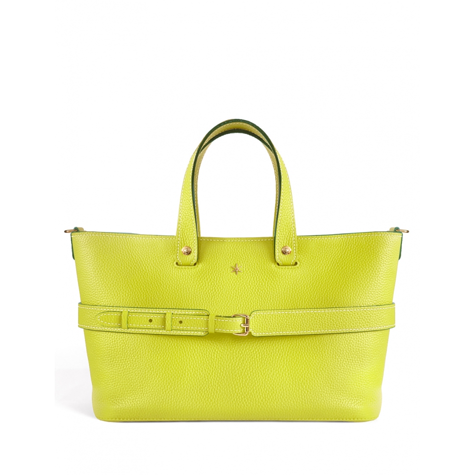 'Caravelle' Sac à main Cuir Nappa Paille & Or