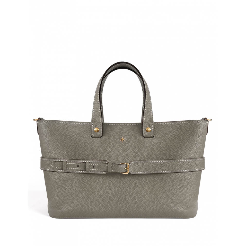 'Caravelle' Sac à main Cuir Nappa Éléphant & Or