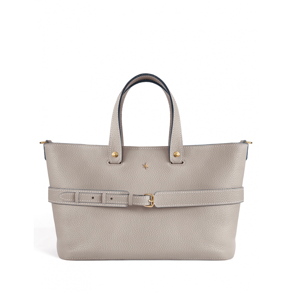 'Caravelle' Sac à main Cuir Nappa Perle & Or