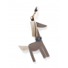 'Picpuce' Accessoire en Cuir Nappa Tourterelle & Or