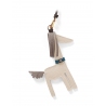 'Picpuce' Accessoire en Cuir Nappa Crème & Or