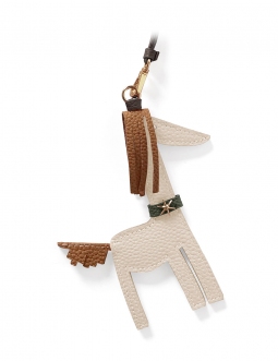 'Picpuce' Accessoire en Cuir Nappa Crème & Or