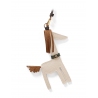'Picpuce' Accessoire en Cuir Nappa Crème & Or
