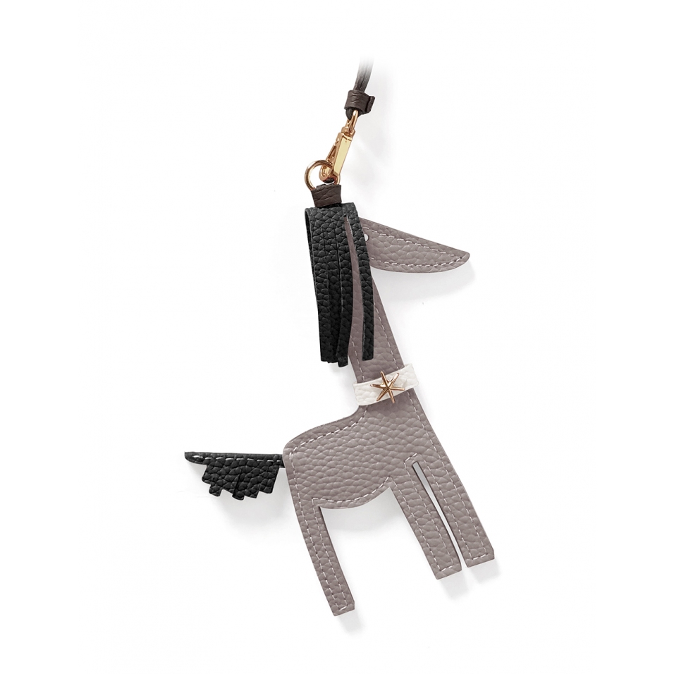 'Picpuce' Accessoire en Cuir Nappa Perle & Or