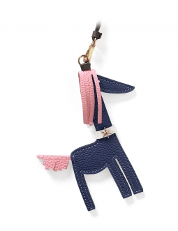 'Picpuce' Accessoire en Cuir Nappa Marine & Or