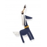 'Picpuce' Accessoire en Cuir Nappa Marine & Or