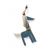 'Picpuce' Accessoire en Cuir Nappa Indigo & Or
