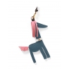 'Picpuce' Accessoire en Cuir Nappa Indigo & Or