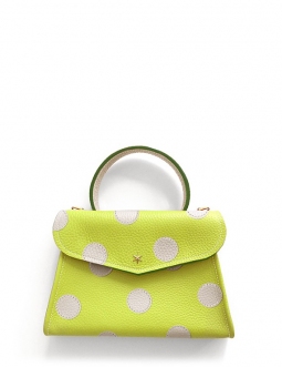 'Chantilly Pois' Sac à main Cuir Nappa Paille & Or