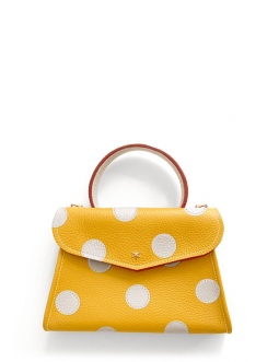 'Chantilly Pois' Sac à main Cuir Nappa Miel & Or
