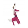 'Picpuce' Accessoire en Cuir Nappa Fuchsia & Or