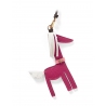 'Picpuce' Accessoire en Cuir Nappa Fuchsia & Or