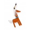 'Picpuce' Accessoire en Cuir Nappa Orange & Or