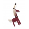 'Picpuce' Accessoire en Cuir Nappa Bordeaux & Or