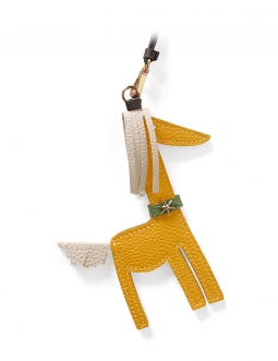 'Picpuce' Accessoire en Cuir Nappa Miel & Or