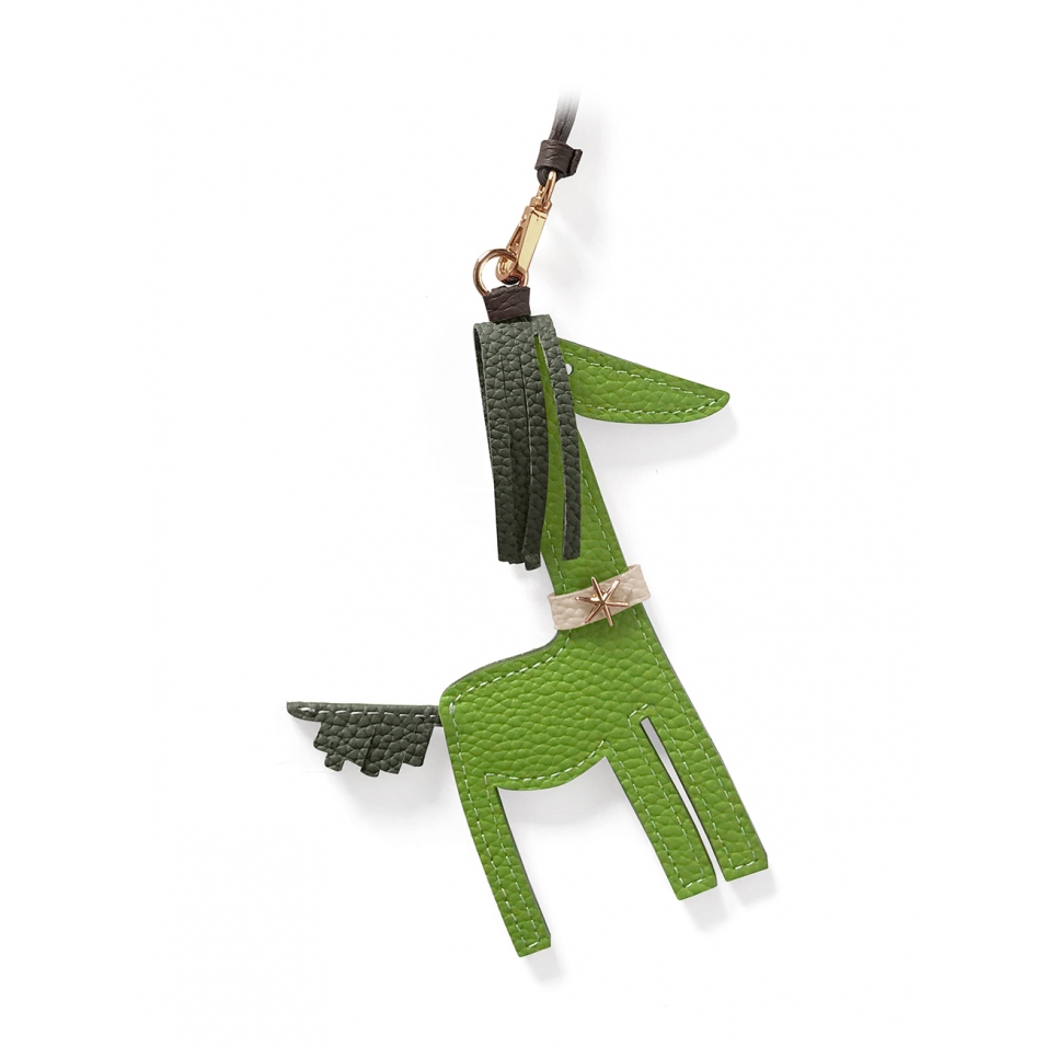 'Picpuce' Accessoire en Cuir Nappa Pomme & Or