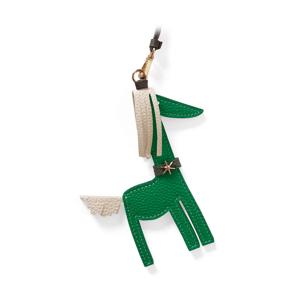 'Picpuce' Accessoire en Cuir Nappa Lagon & Or