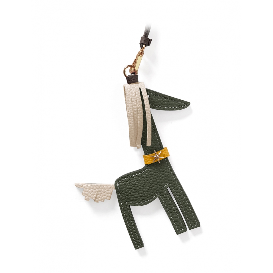 'Picpuce' Accessoire en Cuir Nappa Taïga & Or