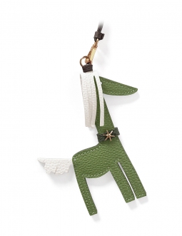 'Picpuce' Accessoire en Cuir Nappa Asperge & Or