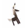 'Picpuce' Accessoire en Cuir Nappa Chocolat & Or