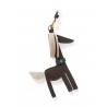 'Picpuce' Accessoire en Cuir Nappa Chocolat & Or