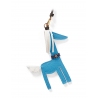 'Picpuce' Accessoire en Cuir Nappa Azur & Or