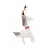 'Picpuce' Accessoire en Cuir Nappa Neige & Or