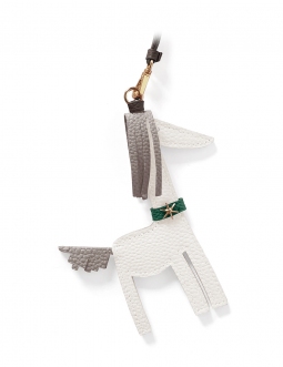 'Picpuce' Accessoire en Cuir Nappa Neige & Or