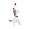 'Picpuce' Accessoire en Cuir Nappa Neige & Or