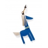 'Picpuce' Accessoire en Cuir Nappa Cyan & Or