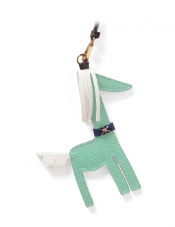 'Picpuce' Accessoire en Cuir Nappa Opaline & Or