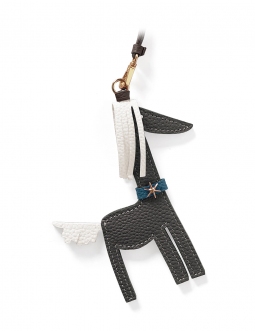 'Picpuce' Accessoire en Cuir Nappa Ardoise & Or