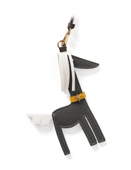 'Picpuce' Accessoire en Cuir Nappa Ardoise & Or