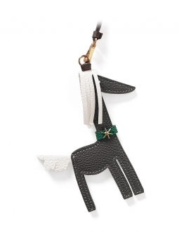 'Picpuce' Accessoire en Cuir Nappa Ardoise & Or