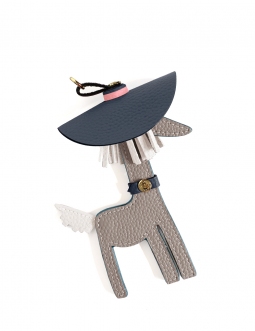 'Picpuce Premier' Accessoire en Cuir Nappa Perle & Or
