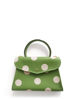 'Chantilly Pois' Nappa Leather handbag Asperge & Gold