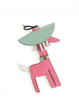 'Picpuce Premier' Accessoire en Cuir Nappa Rose & Or