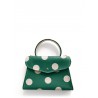 'Chantilly Pois' Nappa Leather handbag Vert Pin & Gold