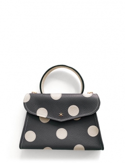'Chantilly Pois' Nappa Leather handbag Ardoise & Gold