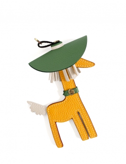'Picpuce Premier' Accessoire en Cuir Nappa Miel & Or