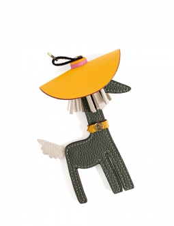 'Picpuce Premier' Nappa Leather Charm Taïga & Gold