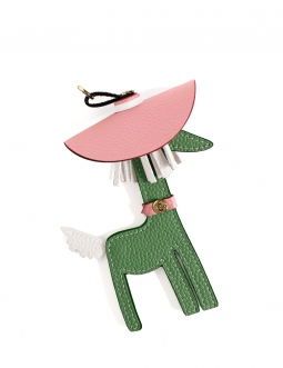'Picpuce Premier' Accessoire en Cuir Nappa Asperge & Or
