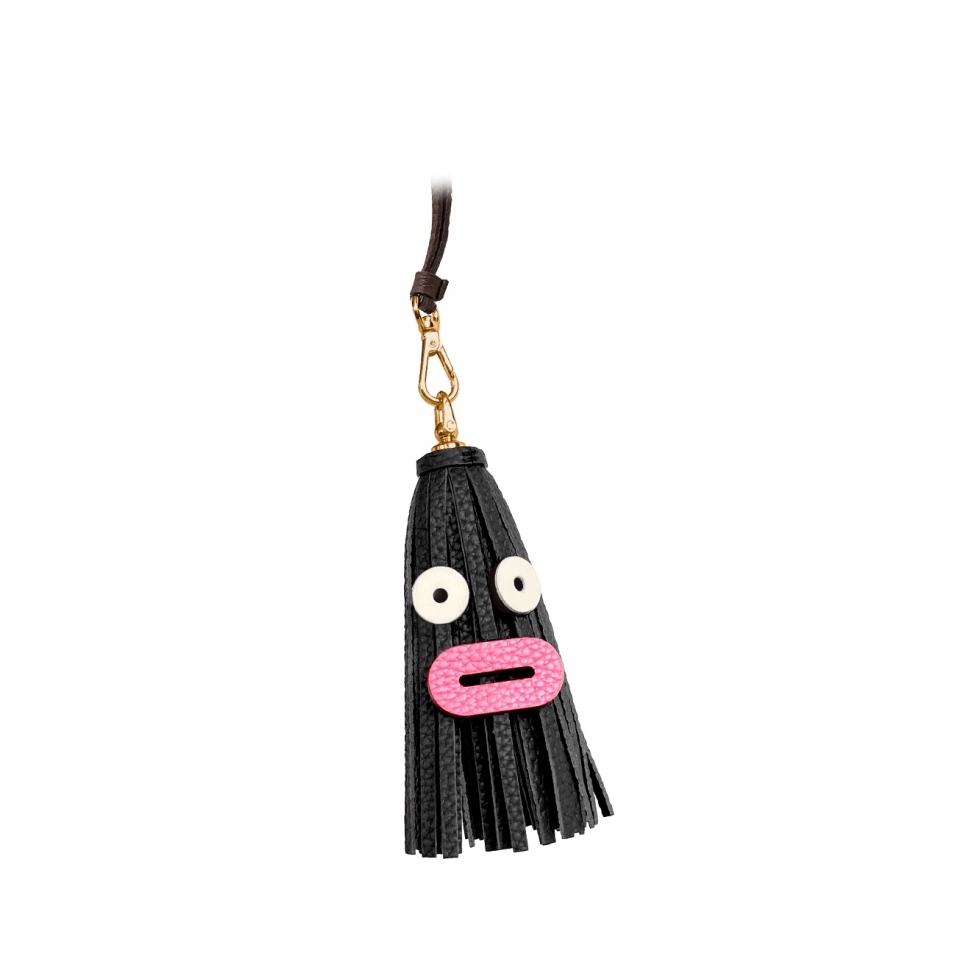 'Octopuce Mini' Accessoire en Cuir Nappa Ébène & Or